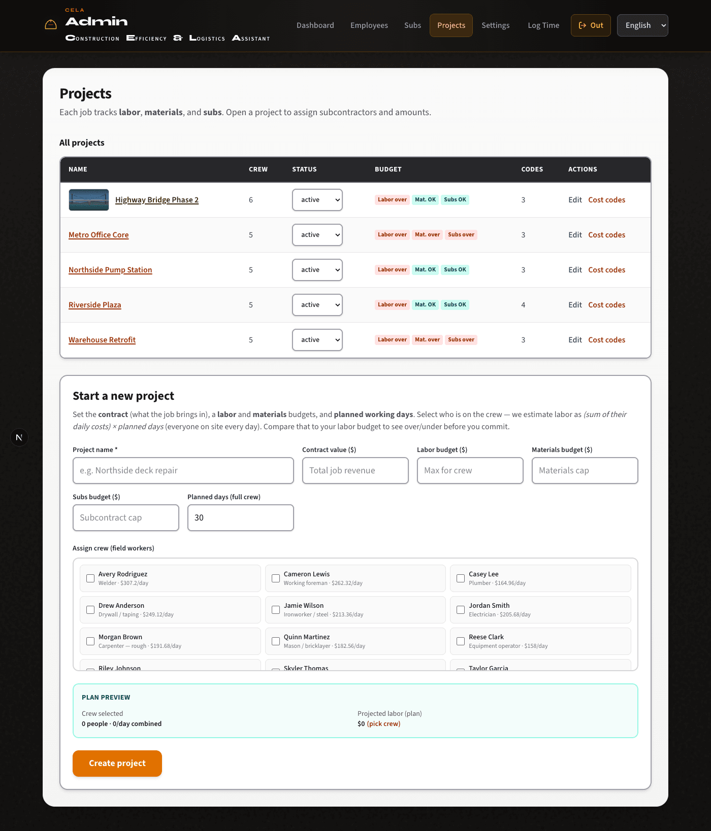 Project detail screenshot